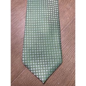 Men’s Necktie Tie Neckwear Green Checked by Feraricci